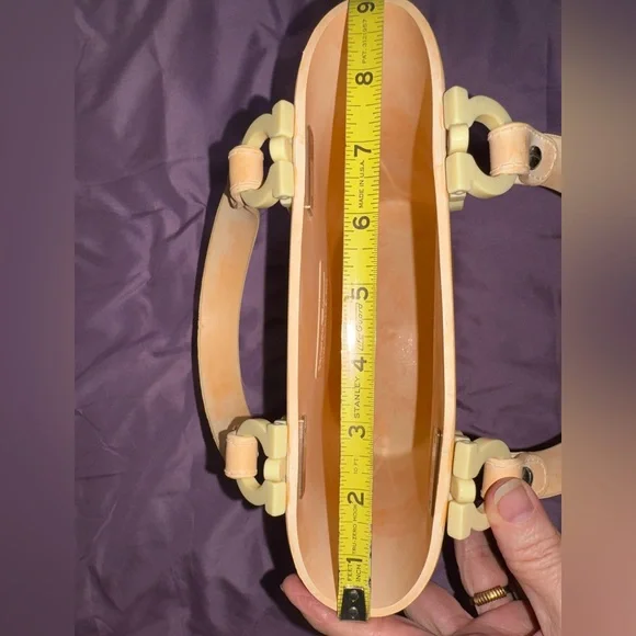 Salvatore Ferragamo Gancini Rubber Bucket Bag – Peach Pastel – Made in Italy - Picture 16 of 16